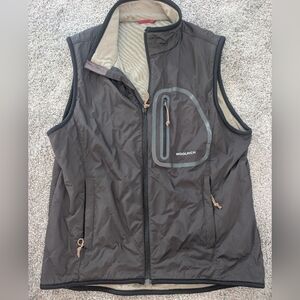 Woolrich Quilted Outdoor Vest – Men’s Medium– Dark Brown/Beige
